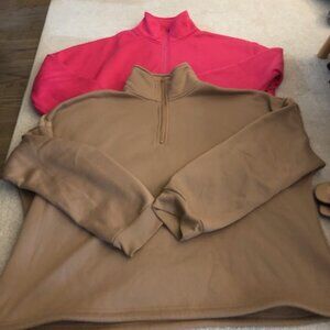 4XL Tan and Hot Pink Pull Over Sweatshirt Set